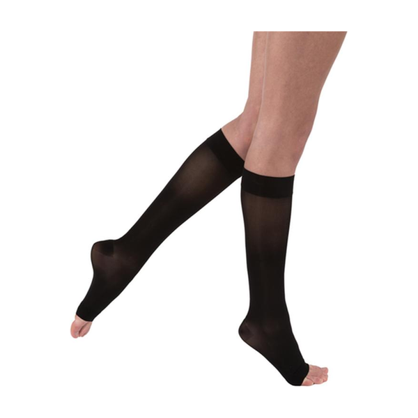 PR/1 JOBST ULTRASHEER WOMEN, KNEE HIGH, 30-40MMHG, SM, CLASSIC BLACK, OPEN TOE