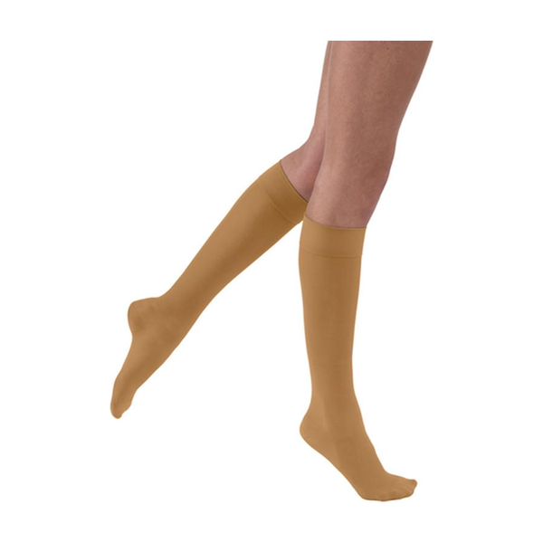 PR/1 JOBST ULTRASHEER WOMEN, KNEE HIGH PETITE, 15-20MMHG, MD, SUNTAN, CLOSED TOE