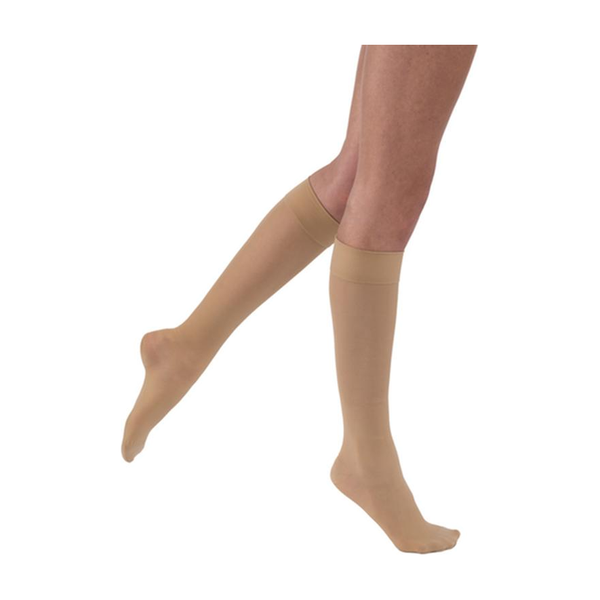 PR/1 JOBST ULTRASHEER WOMEN, KNEE HIGH PETITE, 15-20MMHG, XL, NATURAL, CLOSED TOE