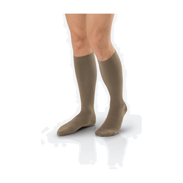 PR/1 JOBST AMBITION MEN, KNEE HIGH, 20-30MMHG, 3 LONG, KHAKI, CLOSED TOE ** Discontinued **