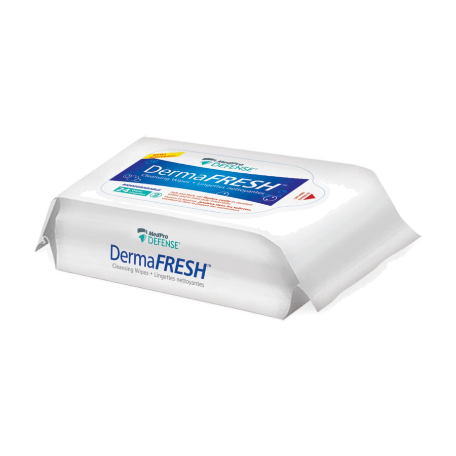 PK/24 DERMAFRESH FLUSHABLE WIPES (9" X 12")