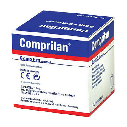 BX/1 COMPRILAN SHORT STRETCH COMPRESSION BANDAGE VARIABLE 12CM X 5M BEIGE (LATEX CLIPS)