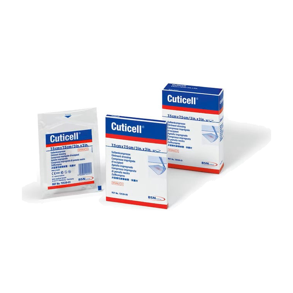 BX/50 CUTIMED CUTICELL DRESSING IMPREGNATED W/ OINTMENT STERILE 7.5 CM X 7.5 CM