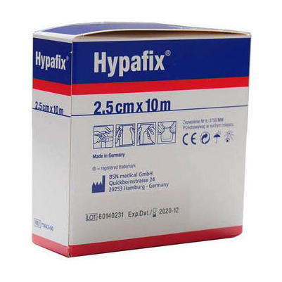 BX/1 HYPAFIX STRETCH NON-WOVEN ADHESIVE FIXATION SHEET 2.5CM X 10M
