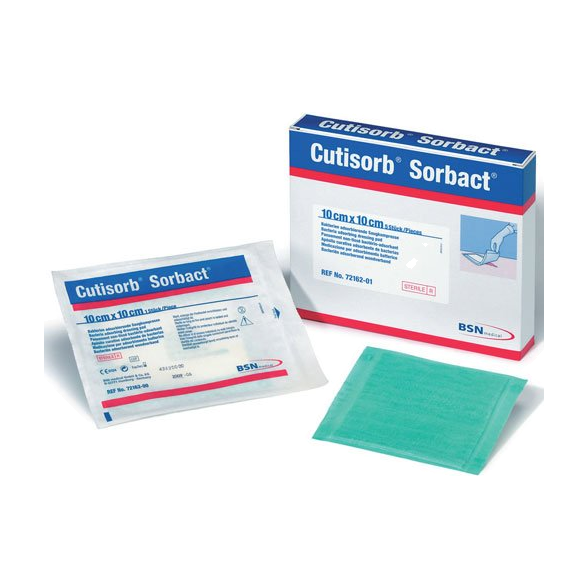 BX/10 CUTIMED SORBION SORBACT ANTIMICROBIAL DRESSING WITH DACC, STERILE, 20 CM X 30 CM