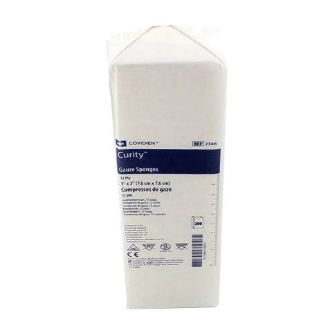 BG/200 CURITY GAUZE SPONGES - 12 PLY - 3 X 3" - NON STERILE -