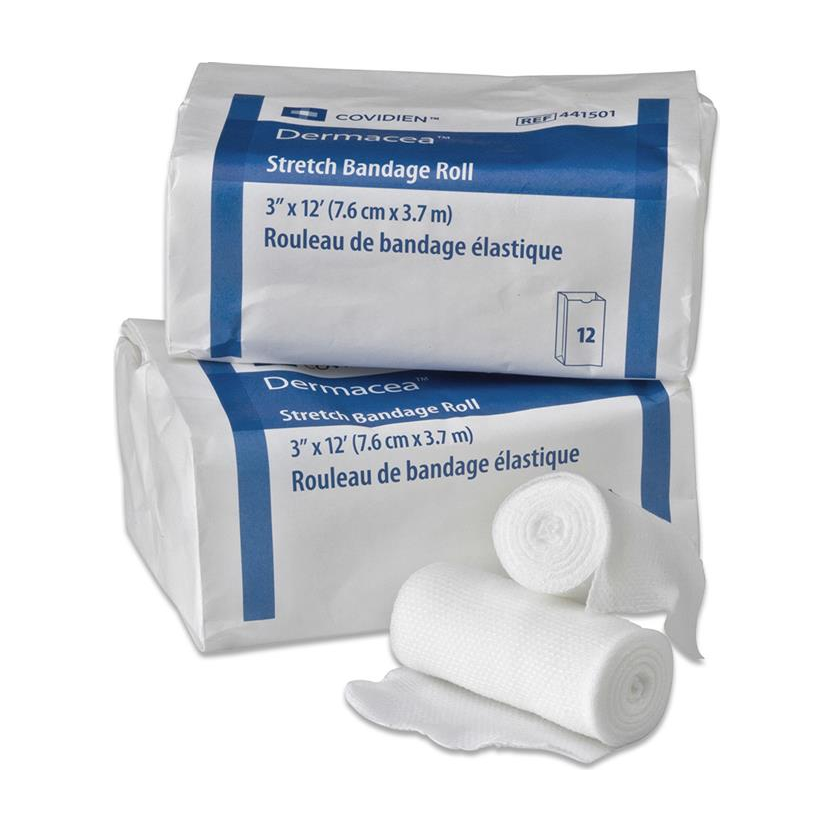 BG/12 DERMACEA NON STERILE STRETCH BANDAGE 3" X 4 1/10 YRDS.