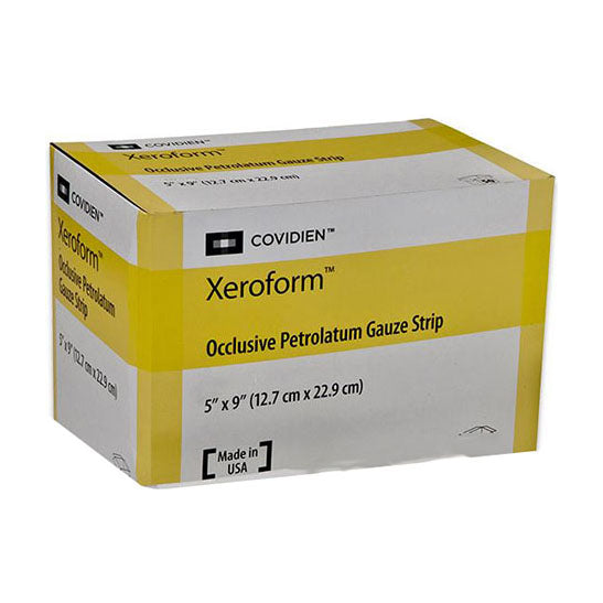 BX/50 XEROFORM PETROLATUM GAUZE, 5IN X 9IN,STERILE,NON-ADHERENT