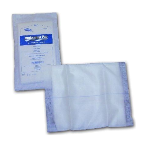 BX/20 DISPOSAMED ABDOMINAL PAD 5" X 9" STERILE RAYON/CELLULOSE NON-WOVEN W/ ABSORBENT COTTON FILLER