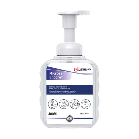 EA/1 HAND SANITIZER FOAMING 72% ALCOHOL MICROSAN ENCORE 400ML