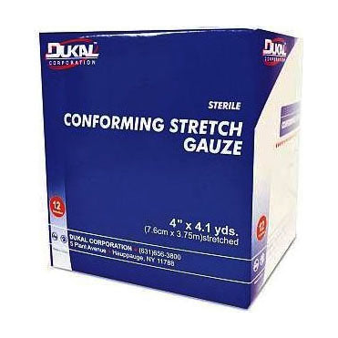 BG/12 CONFORMING STRETCH GAUZE, STERILE, 4"