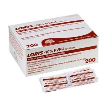 BX/200 LORIS PVP SWAB TOWELETTE MEDIUM 10% POVIDONE IODINE