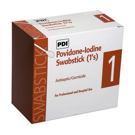 BX/25 (PK/3) POVIDONE IODINE 10%, SWABSTICK