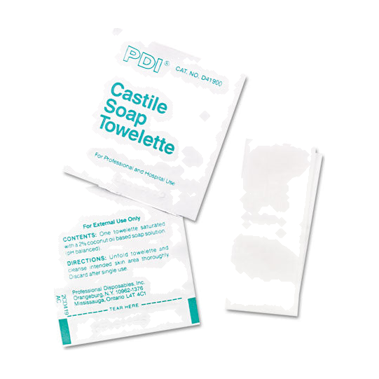 BX/100 CASTILE SOAP TOWELETTE