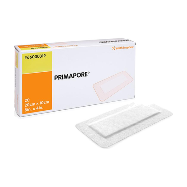 BX/20 PRIMAPORE LOW-ADHERENT POST-OP ISLAND DRESSING, SIZE 25CM X 10CM
