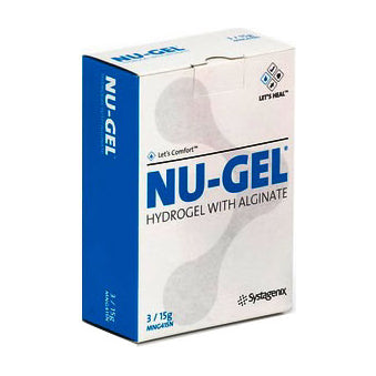BX/10 NU-GEL HYDROGEL W/ ALGINATE 15G AMPOULES TRANSPARENT FOR GRANULATING & EPITHELIZING WOUNDS