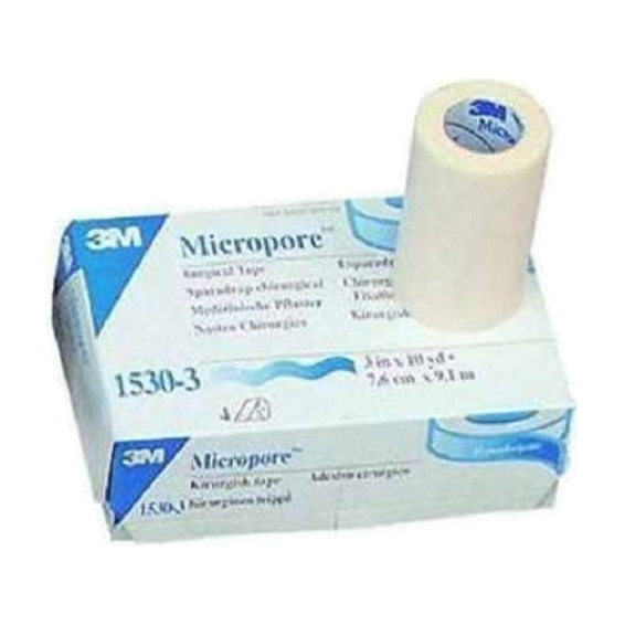 BX/4 TAPE MICROPORE 3IN X 10YD WHITE