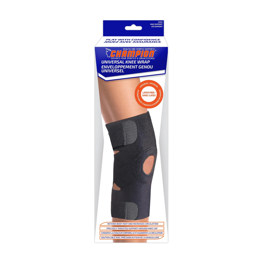 EA/1 CHAMPION UNIVERSAL KNEE WRAP ONE SIZE 13" - 17 1/2"
