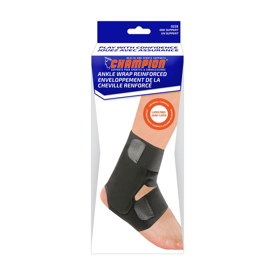 EA/1 CHAMPION ANKLE WRAP REINFORCED ONE SIZE 7" - 10 1/2"