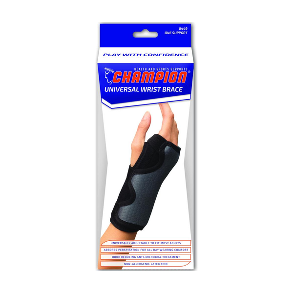 EA/1 CHAMPION UNIVERSAL WRIST BRACE, MEDIUM SUPPORT