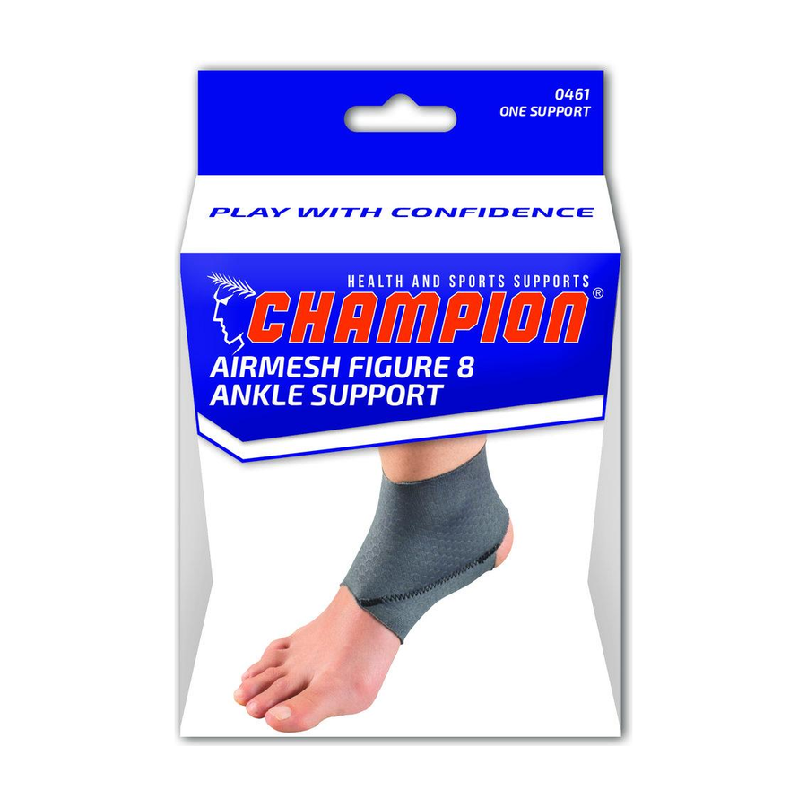 EA/1 AIRMESH FIGURE 8 ANKLE SUPPORT CHARCOAL SMALL