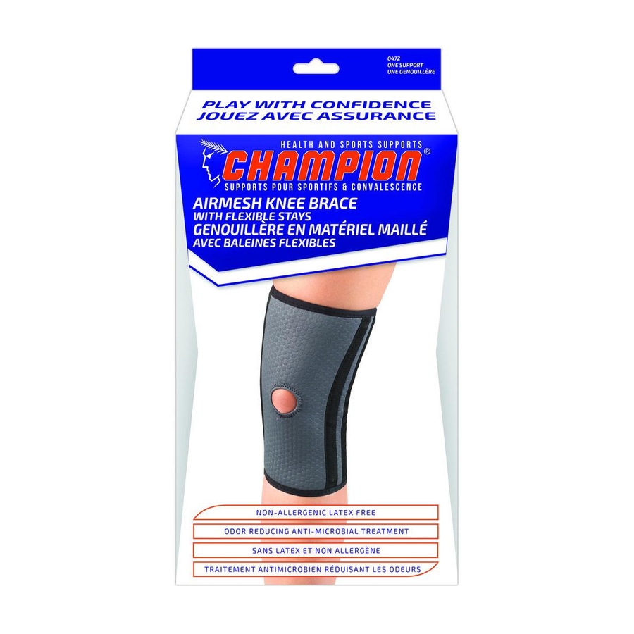 EA/1 AIRMESH KNEE SUPPORT WITH STABILIZER PAD,MEDIUM