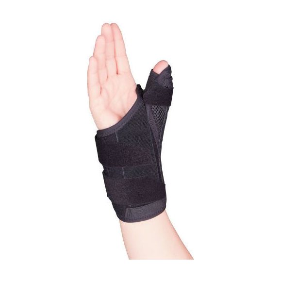 EA/1 WRIST-THUMB SPLINT 6" RIGHT, BLACK, SMALL
