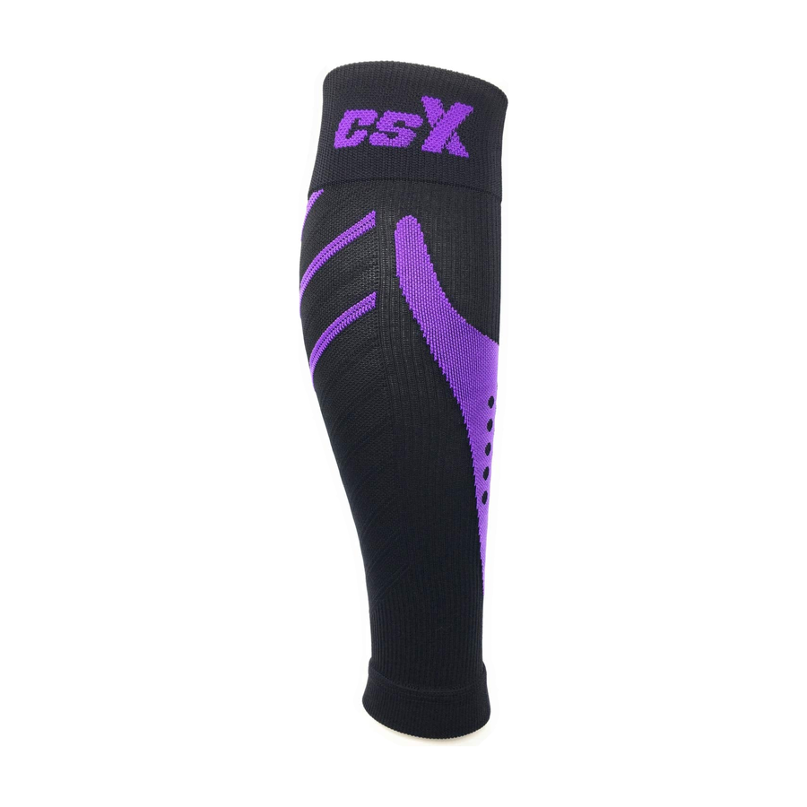 EA/1 CHAMPION CSX CALF SLEEVE SMALL 15-20MM PURPLE/BLACK