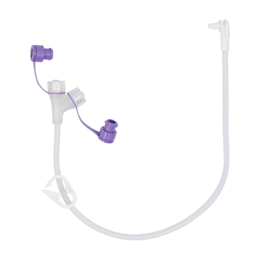 EA MIC-KEY CONTINUOUS FEED EXTENSION SET ENFIT CONNECT 24" RIGHT-ANGLE 2 Y-PORT TUBE CLAMP