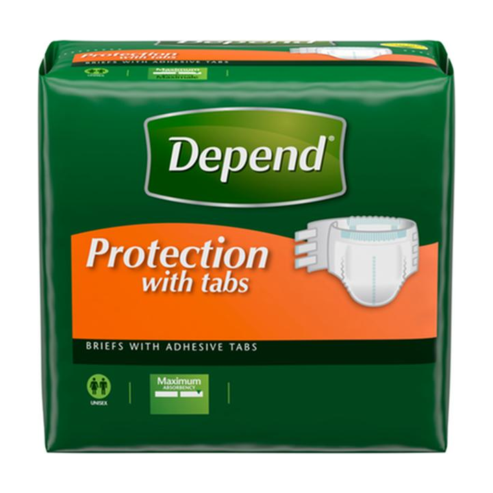 PKG/16 DEPEND MAINLINE MAXIMUM BRIEFS LARGE UNISEX CONVENIENCE