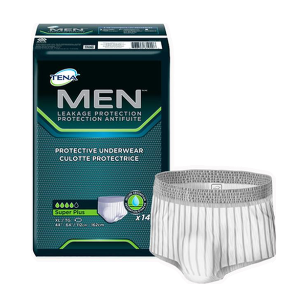 CS/4PKG (14/PKG) MEN PROTECTIVE UNDERWEAR - LARGE/XLARGE - SUPER PLUS ABSORBENCY W/ ODOR PROTECTION Heavy Item