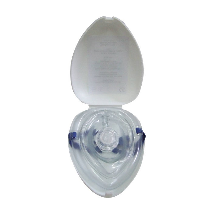 EA/1 CPR POCKET MASK W/ O2, HEADSTRAP, ONE-WAY VALVE, NITILE GLOVES
