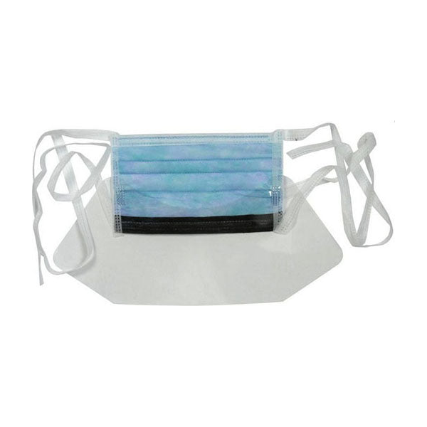 BX/25 INSTA-GARD SURGICAL MASK W/ SHIELD FLUID RESISTANT BROAD FOAM STRIP LEVEL 3 APRICOT