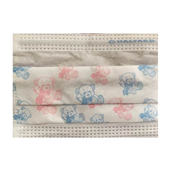 BX/75 FACE MASK CHILD (4-12) WITH EARLOOP, TEDDY BEAR