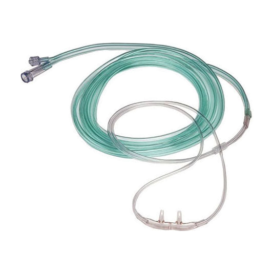 CS/25 DIVIDED CANNULA, ADULT, W/ 7' OXYGEN/CO2 LINE, MALE LUER LOCK