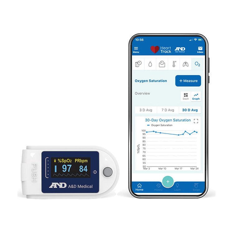 EA/1 A&D BLUETOOTH PULSE OXIMETER