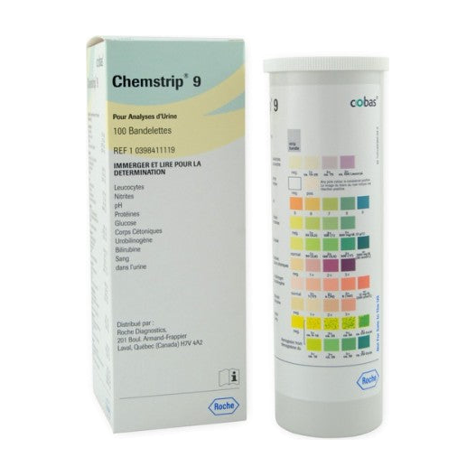 BTL/100 CHEMSTRIP 9 URINE TEST STRIP