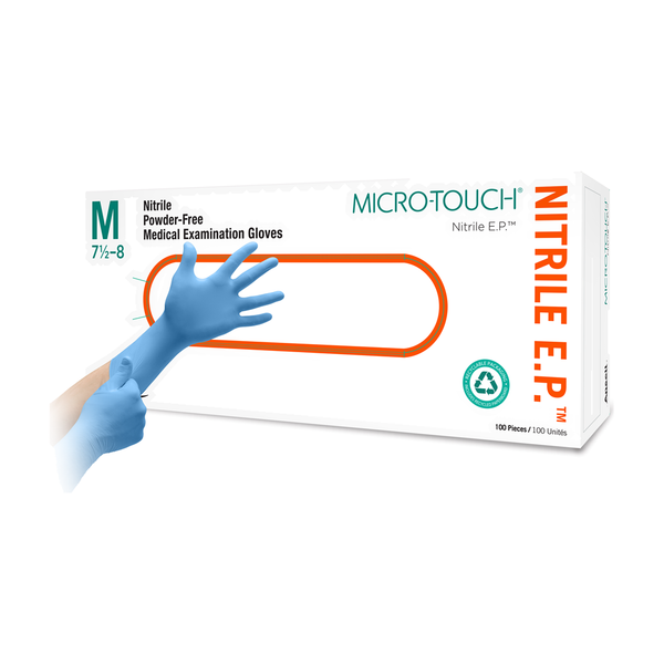 BX/100 MICRO-TOUCH NITRILE EP GLOVES BLUE SMALL 4.3MIL
