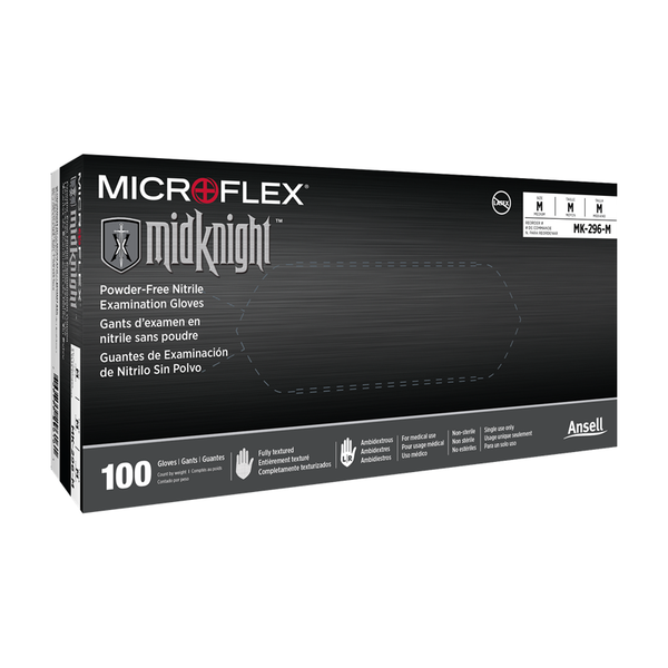 BX/100 MIDKNIGHT BLACK NITRILE GLOVES SMALL 4.7MIL, 9.6" CUFF