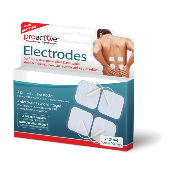 PK/4 PROACTIVE SELF ADHESIVE GEL ELECTRODES 2" SQUARE REUSABLE