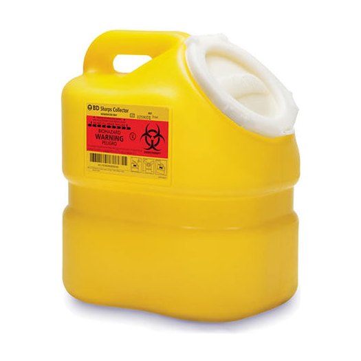 EA/1 COLLECTOR SHARPS NESTABLE 7.6L PW YELLOW/CLEAR FUNNEL TOP
