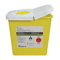 EA/1 SHARPS CONTAINER 3 GAL (11.35L) MULTI-PURPOSE W/ ROTOR OPENING LID YELLOW