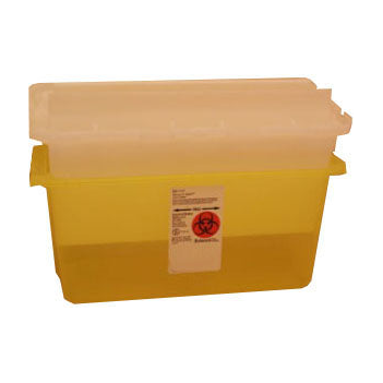 EA/1 GATORGUARD SAFETY IN-ROOM SHARPS CONTAINER JUNIOR 5QT YELLOW LATEX-FREE