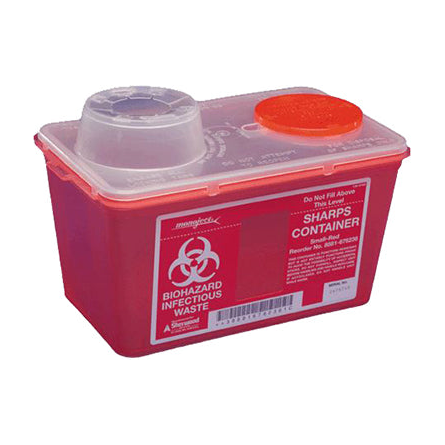 EA/1 MONOJECT SHARPS CONTAINER RED 8QT