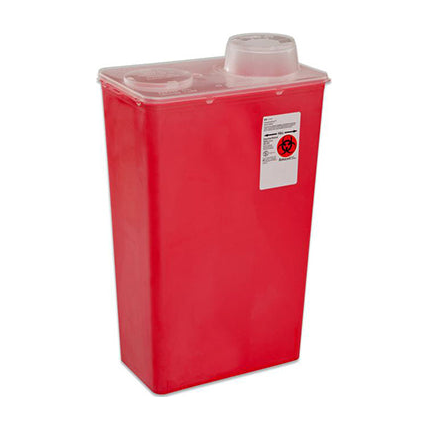 EA/1 MONOJECT SHARPS CONTAINER RED 14QT