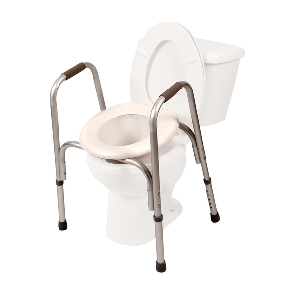 EA/1 ADJUSTABLE TOILET SAFETY FRAME WITH RAISED SEAT