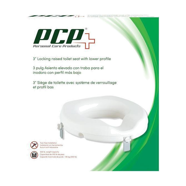EA/1 UNIVERSAL RAISED TOILET SEAT 3" ROUND AND ELONGATED BOWL