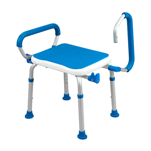 EA/1 ADJUSTABLE PADDED BATH SAFETY SEAT WITH SWING AWAY ARMS