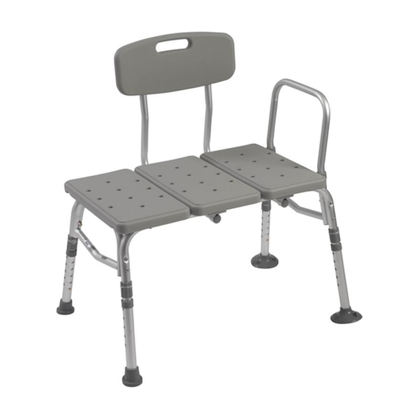 EA/1 PLASTIC TUB TRANSFER BENCH WITH ADJUSTABLE BACKREST * Drive Medical item surcharge included in sell