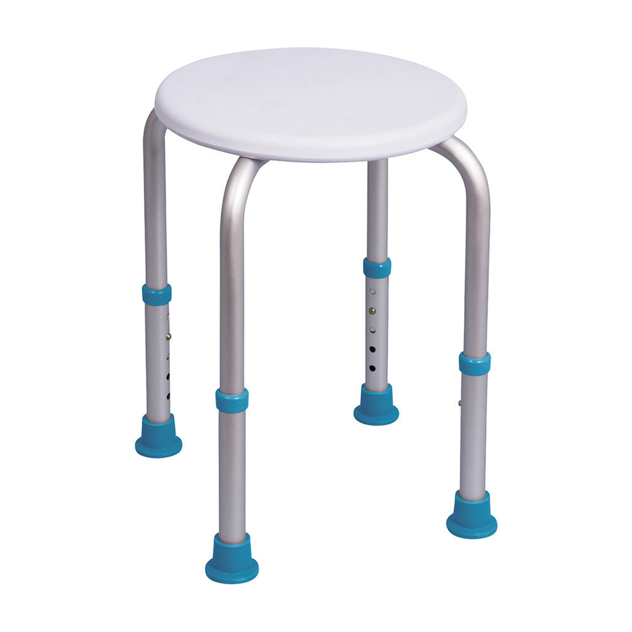 EA/1 AQUASENSE SHOWER STOOL, HEIGHT ADJ 18-22", 250LBS WT CAPACITY * Drive Medical item surcharge included in sell